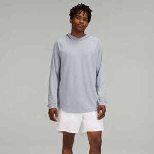 Lululemon Men's Drysense Training Hoodie, Heathered Chambray, Large